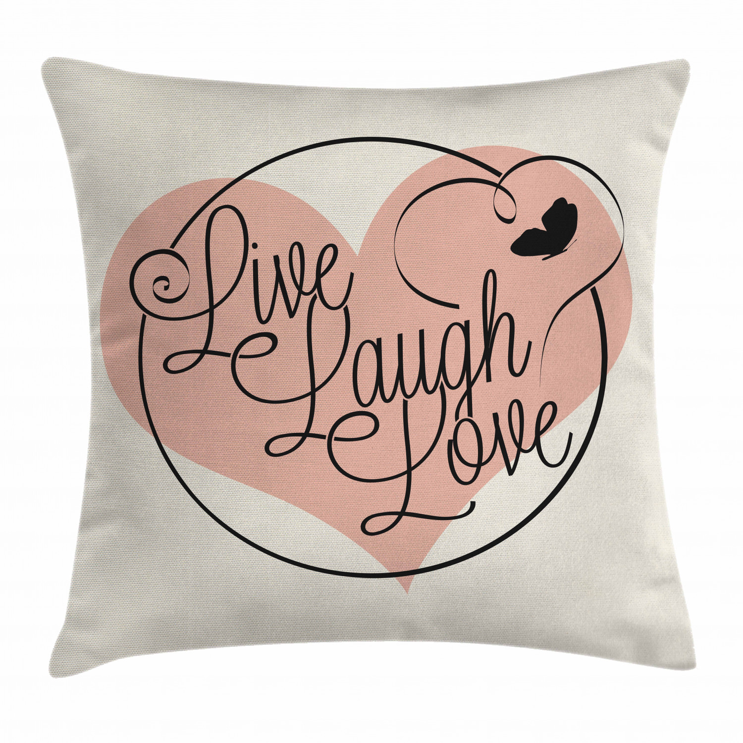 Live Laugh Love and Be Thankful Bird Flower themed Linen Cushion Cover. Live Laugh Love and Be Thankful Bird Flower themed Linen Cushion Cover.